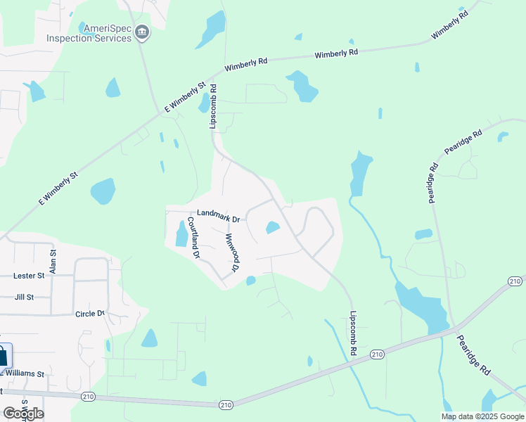 map of restaurants, bars, coffee shops, grocery stores, and more near 51 Callie Coats Lane in Angier