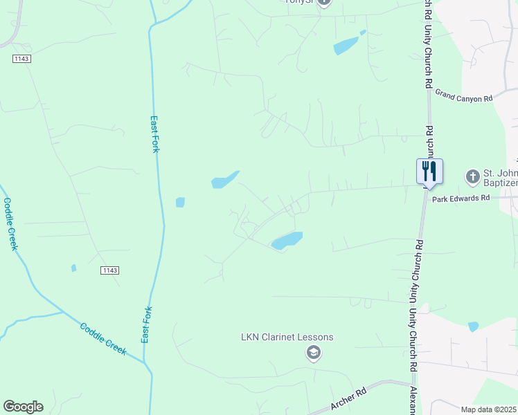 map of restaurants, bars, coffee shops, grocery stores, and more near 7495 Brancy Street in Kannapolis
