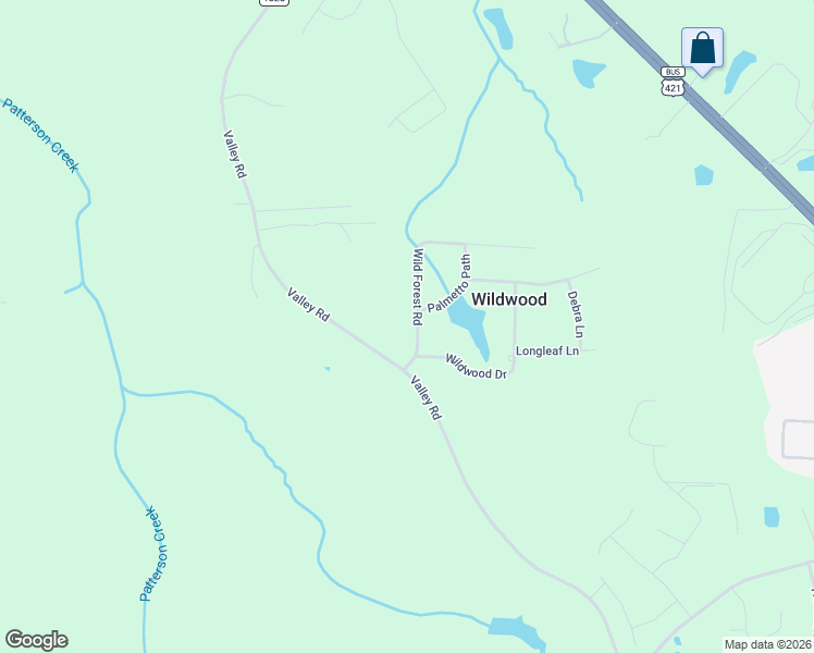 map of restaurants, bars, coffee shops, grocery stores, and more near 3107 Wild Forest Road in Sanford