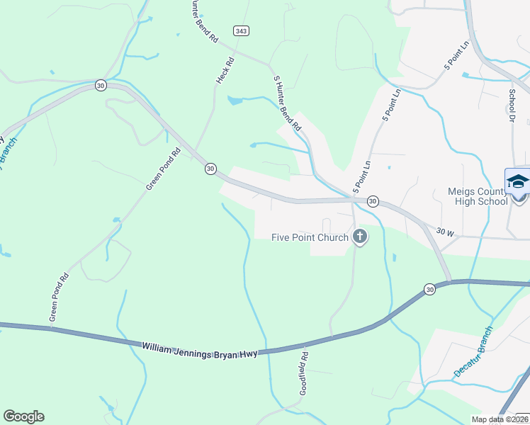 map of restaurants, bars, coffee shops, grocery stores, and more near 156 Jennings Lane in Decatur