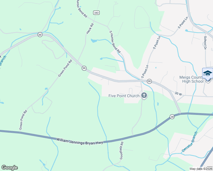 map of restaurants, bars, coffee shops, grocery stores, and more near 156 Jennings Lane in Decatur