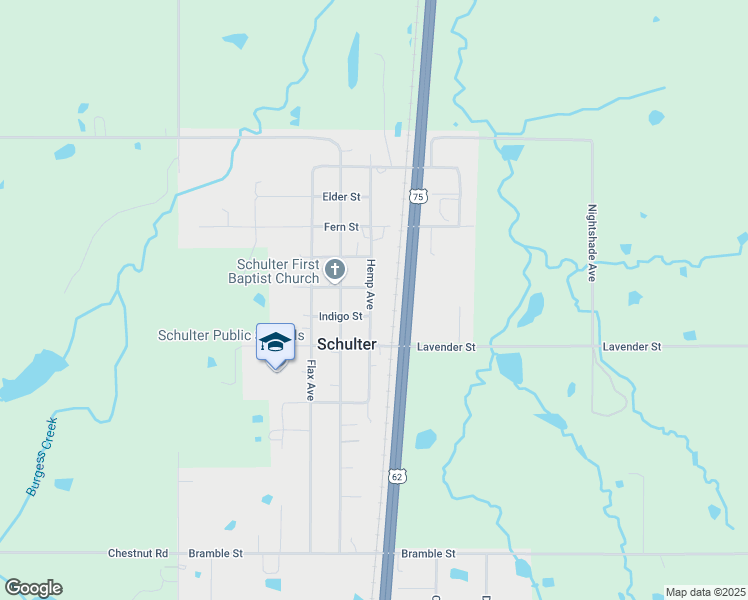 map of restaurants, bars, coffee shops, grocery stores, and more near in Schulter