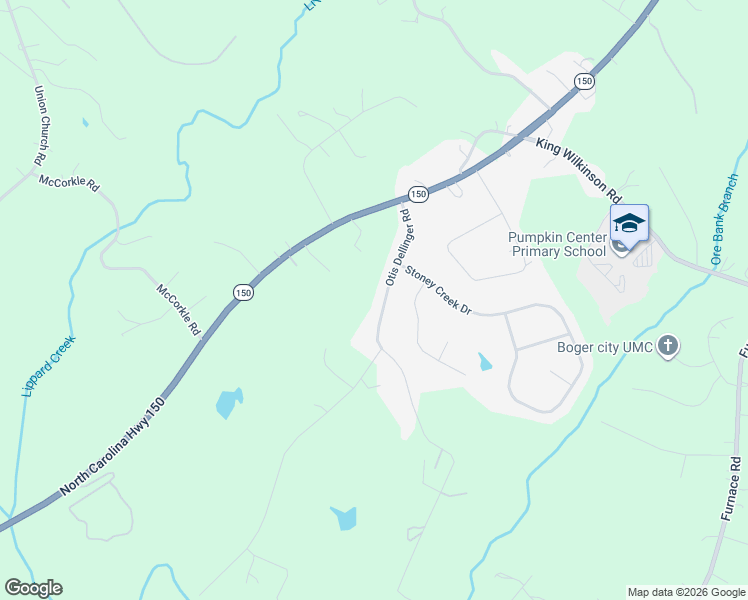 map of restaurants, bars, coffee shops, grocery stores, and more near 2485 Otis Dellinger Road in Lincolnton