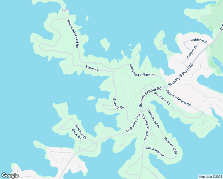 map of restaurants, bars, coffee shops, grocery stores, and more near 158 Blarney Road in Mooresville