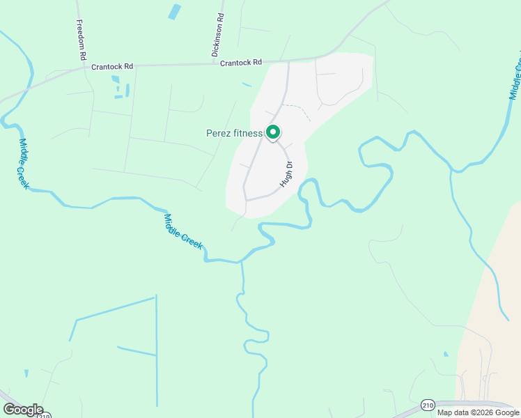 map of restaurants, bars, coffee shops, grocery stores, and more near 165 Hugh Drive in Smithfield