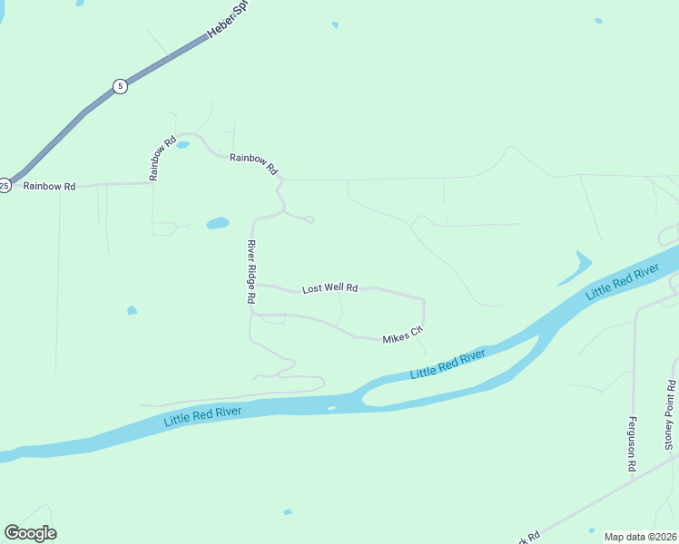 map of restaurants, bars, coffee shops, grocery stores, and more near 89 Lost Well Road in Heber Springs