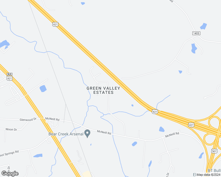 map of restaurants, bars, coffee shops, grocery stores, and more near 3326 Green Valley Drive in Sanford