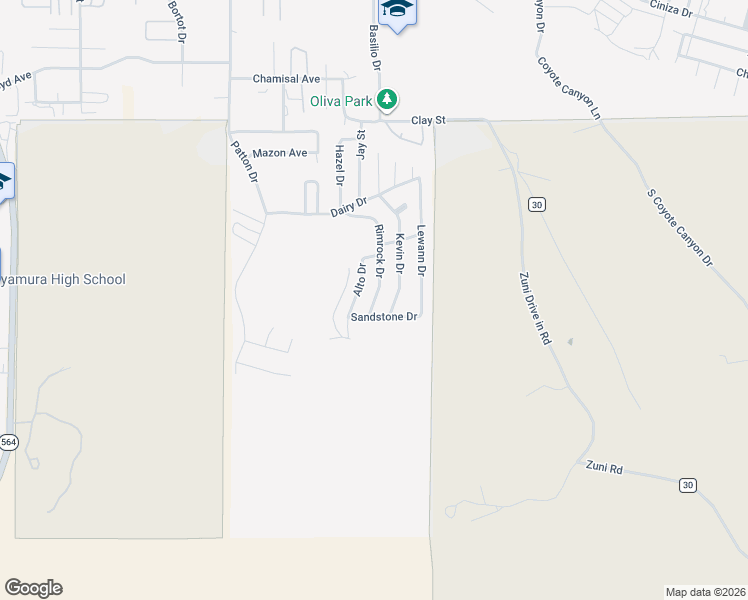 map of restaurants, bars, coffee shops, grocery stores, and more near 840 Rimrock Drive in Gallup