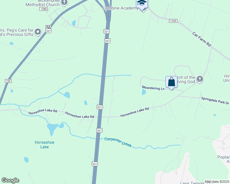map of restaurants, bars, coffee shops, grocery stores, and more near 2014 Glen Manor Court in Lincolnton
