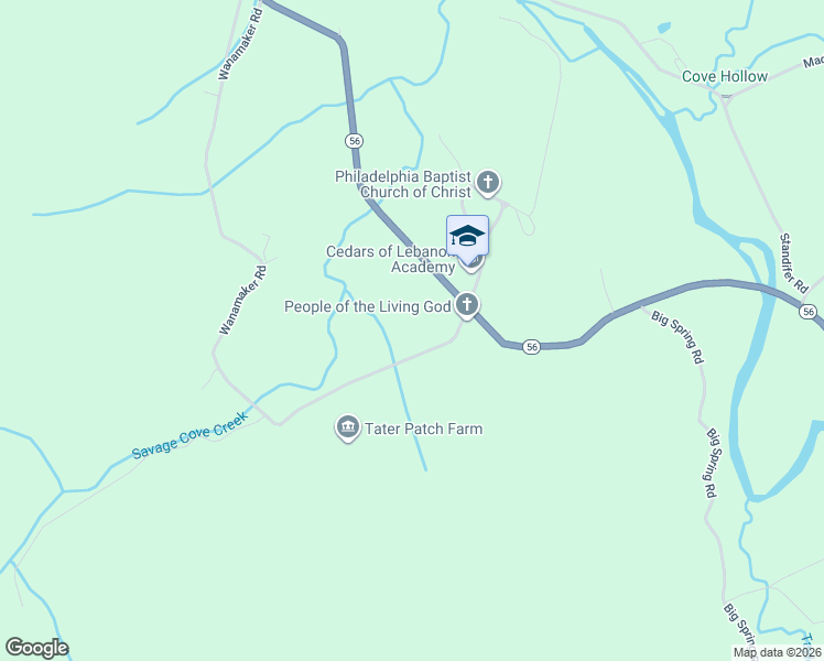 map of restaurants, bars, coffee shops, grocery stores, and more near 366 Cove Creek Road in McMinnville