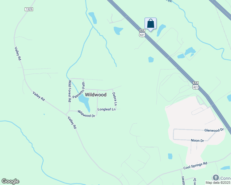 map of restaurants, bars, coffee shops, grocery stores, and more near 3218 Debra Lane in Sanford