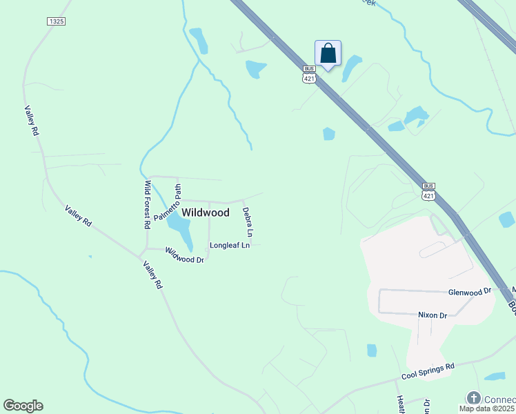 map of restaurants, bars, coffee shops, grocery stores, and more near 3218 Debra Lane in Sanford