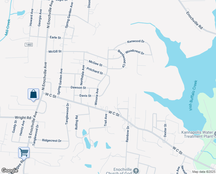 map of restaurants, bars, coffee shops, grocery stores, and more near 1055 Gaddy Mobile Home Drive in Kannapolis