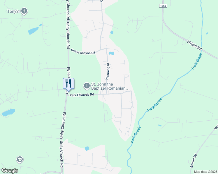 map of restaurants, bars, coffee shops, grocery stores, and more near 7878 Park Edwards Road in Kannapolis