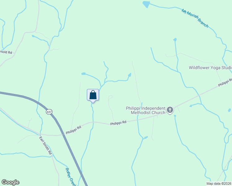 map of restaurants, bars, coffee shops, grocery stores, and more near 439 Philippi Road in Wartrace