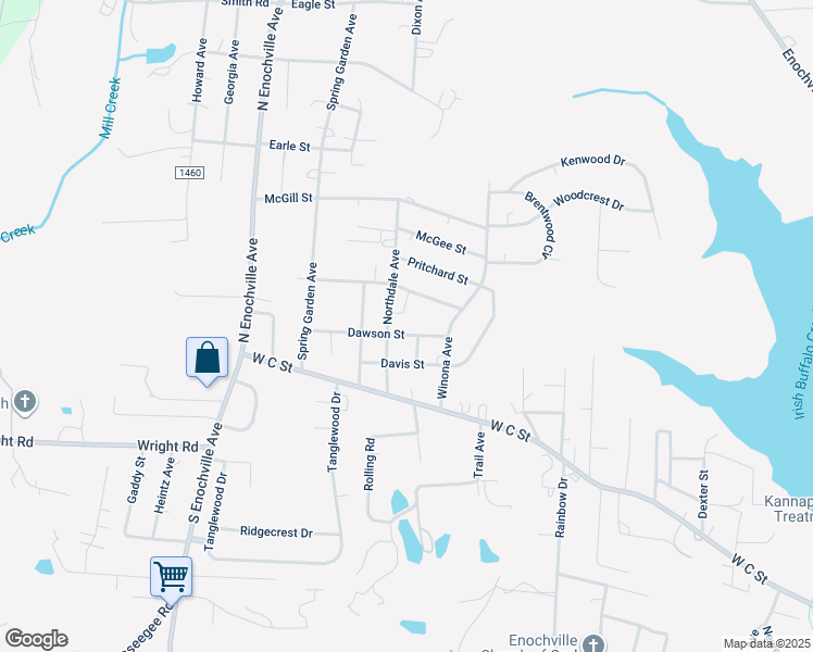 map of restaurants, bars, coffee shops, grocery stores, and more near 2308 Dawson Street in Kannapolis