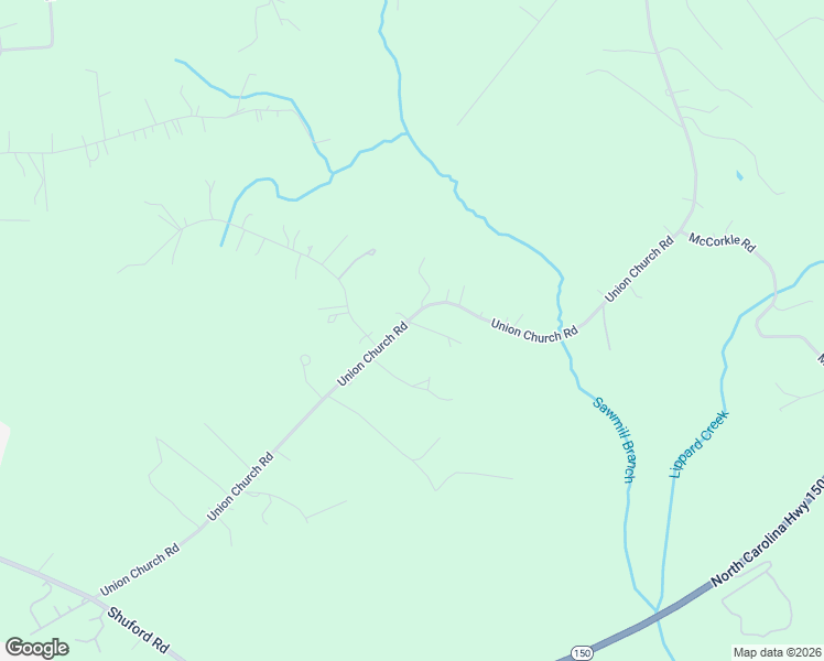 map of restaurants, bars, coffee shops, grocery stores, and more near 2296 Union Church Road in Lincolnton