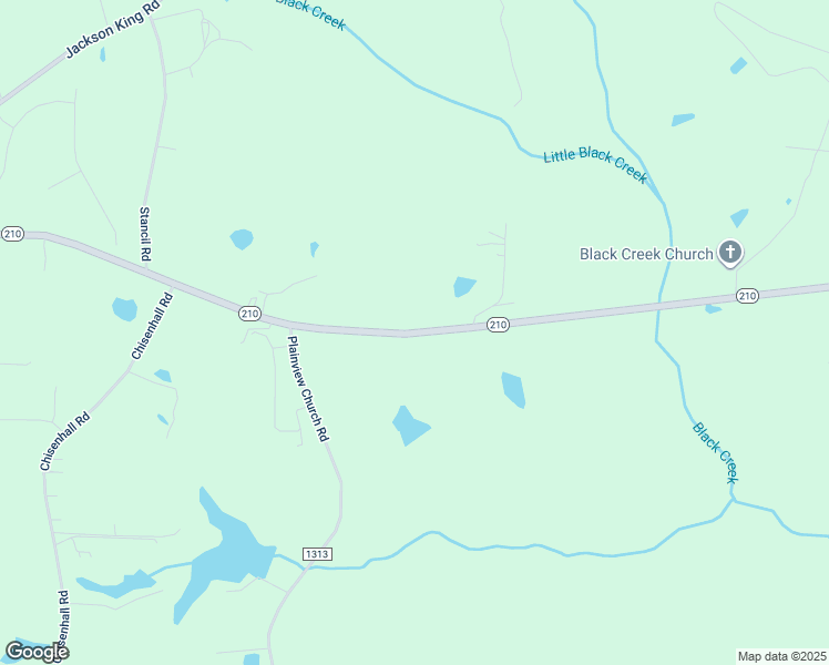 map of restaurants, bars, coffee shops, grocery stores, and more near 18050 Highway 210 in Angier