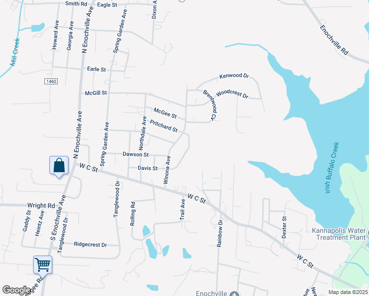 map of restaurants, bars, coffee shops, grocery stores, and more near 1055 Gaddy Mobile Home Drive in Kannapolis