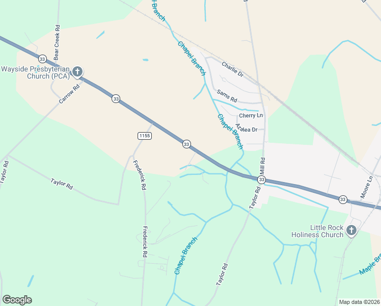 map of restaurants, bars, coffee shops, grocery stores, and more near 1415 Highway 33 in Chocowinity