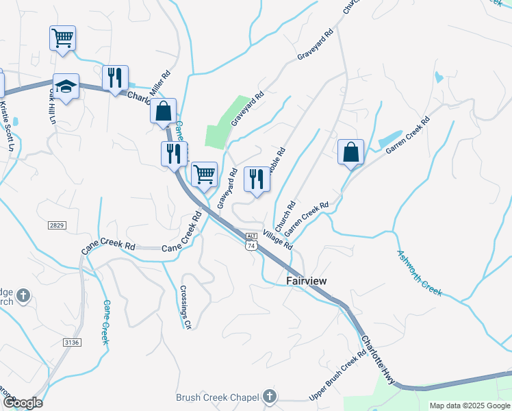 map of restaurants, bars, coffee shops, grocery stores, and more near 57 Noble Road in Fairview