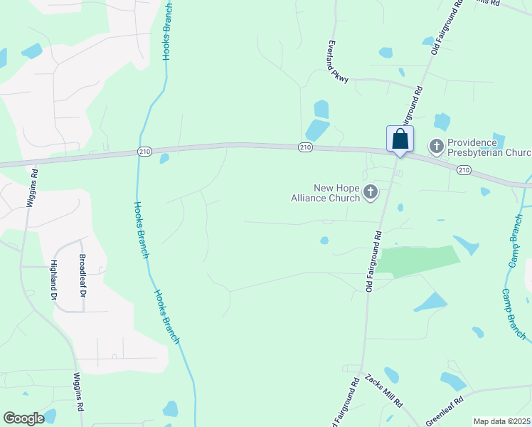map of restaurants, bars, coffee shops, grocery stores, and more near 402 Westgate Circle in Angier