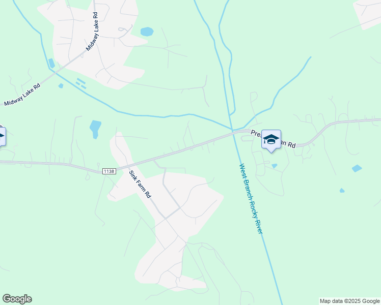 map of restaurants, bars, coffee shops, grocery stores, and more near Buckingham Place in Statesville