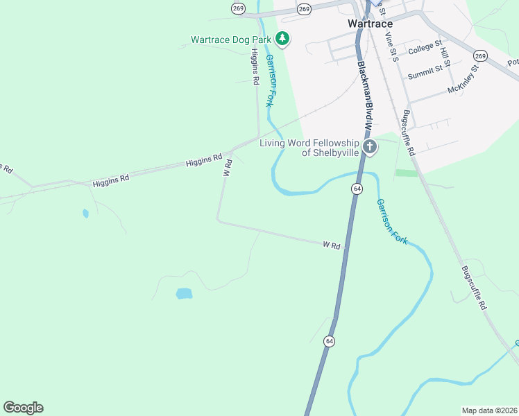 map of restaurants, bars, coffee shops, grocery stores, and more near 162 West Road in Wartrace