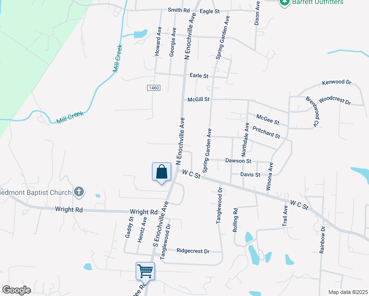 map of restaurants, bars, coffee shops, grocery stores, and more near 200 North Enochville Avenue in Kannapolis