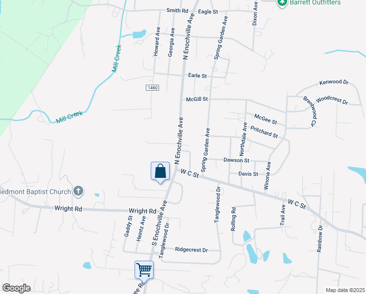 map of restaurants, bars, coffee shops, grocery stores, and more near 200 North Enochville Avenue in Kannapolis