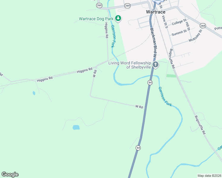 map of restaurants, bars, coffee shops, grocery stores, and more near 162 West Road in Wartrace