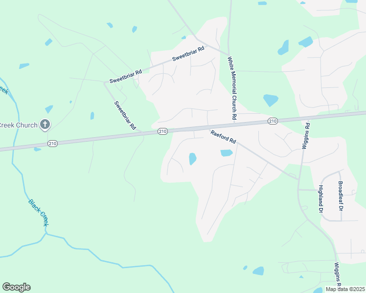 map of restaurants, bars, coffee shops, grocery stores, and more near 99 West Thicket Drive in Angier