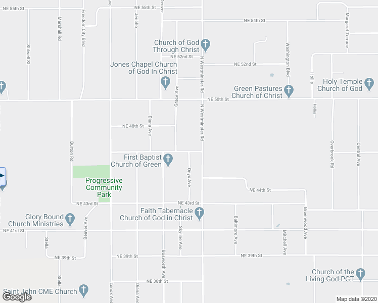 map of restaurants, bars, coffee shops, grocery stores, and more near 10937 Northeast 46th Street in Spencer