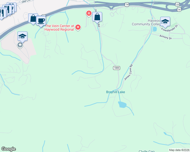 map of restaurants, bars, coffee shops, grocery stores, and more near 221 Belmont Drive in Clyde