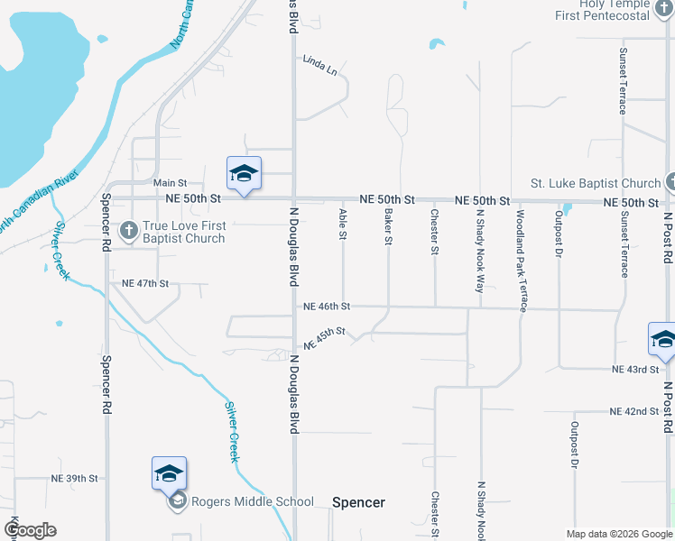 map of restaurants, bars, coffee shops, grocery stores, and more near 4901 Able Street in Spencer