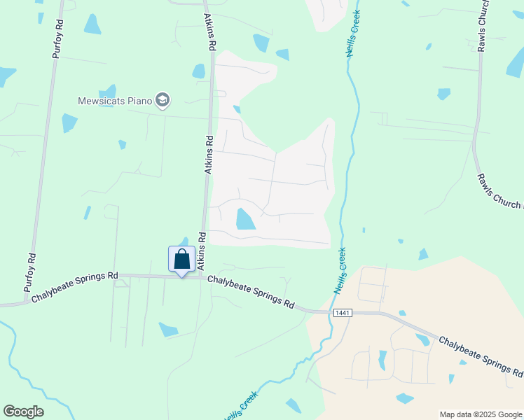 map of restaurants, bars, coffee shops, grocery stores, and more near 1 Blalock Drive in Fuquay Varina