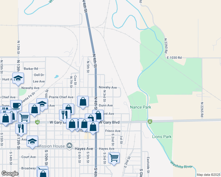 map of restaurants, bars, coffee shops, grocery stores, and more near 522 North 2nd Street in Clinton