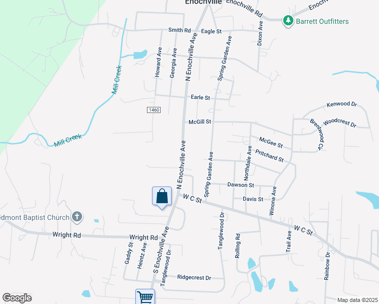 map of restaurants, bars, coffee shops, grocery stores, and more near 212 North Enochville Avenue in Kannapolis