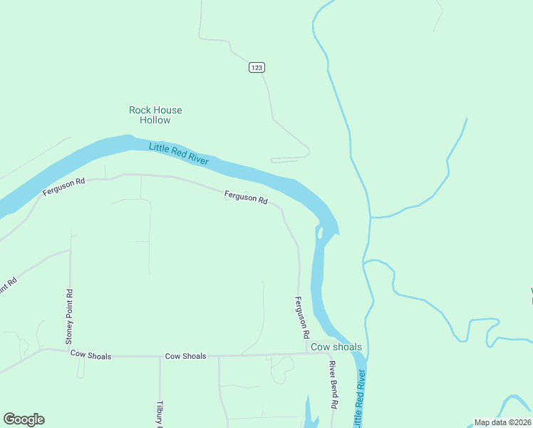 map of restaurants, bars, coffee shops, grocery stores, and more near 1058 Ferguson Road in Heber Springs