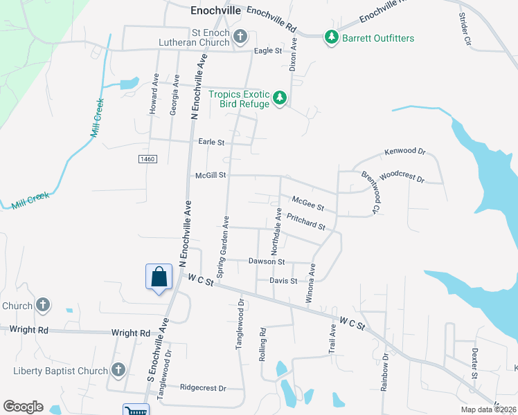 map of restaurants, bars, coffee shops, grocery stores, and more near 155 McShag Drive in Kannapolis