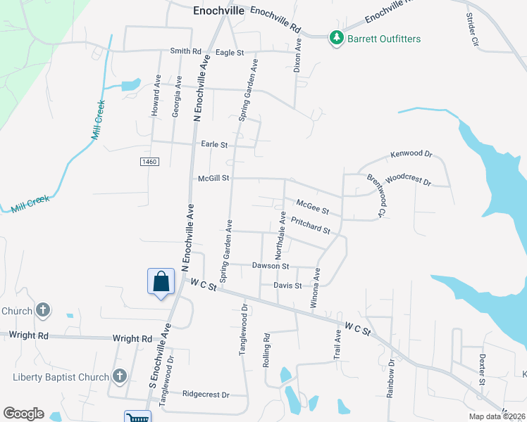 map of restaurants, bars, coffee shops, grocery stores, and more near 155 McShag Drive in Kannapolis