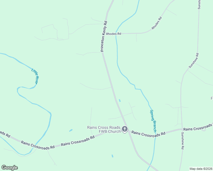 map of restaurants, bars, coffee shops, grocery stores, and more near 46 Otter Hole Drive in Kenly