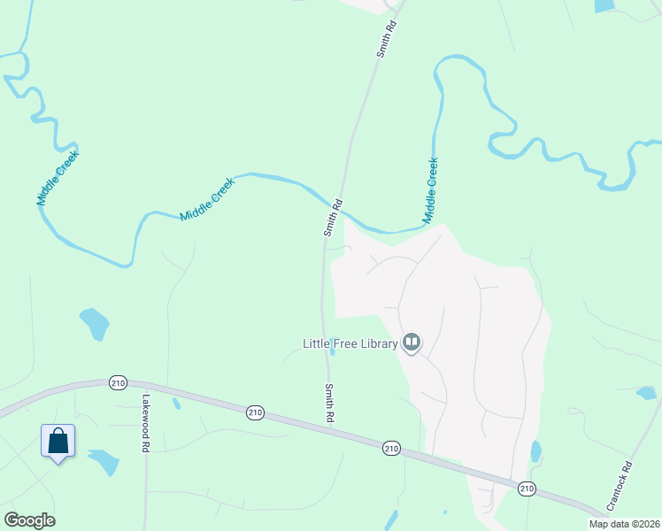 map of restaurants, bars, coffee shops, grocery stores, and more near 2033 Smith Road in Smithfield