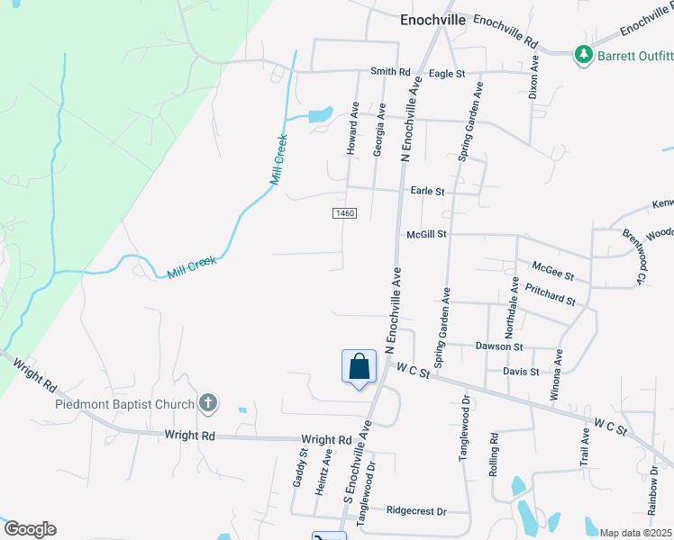 map of restaurants, bars, coffee shops, grocery stores, and more near Overcash Garden Road in Kannapolis