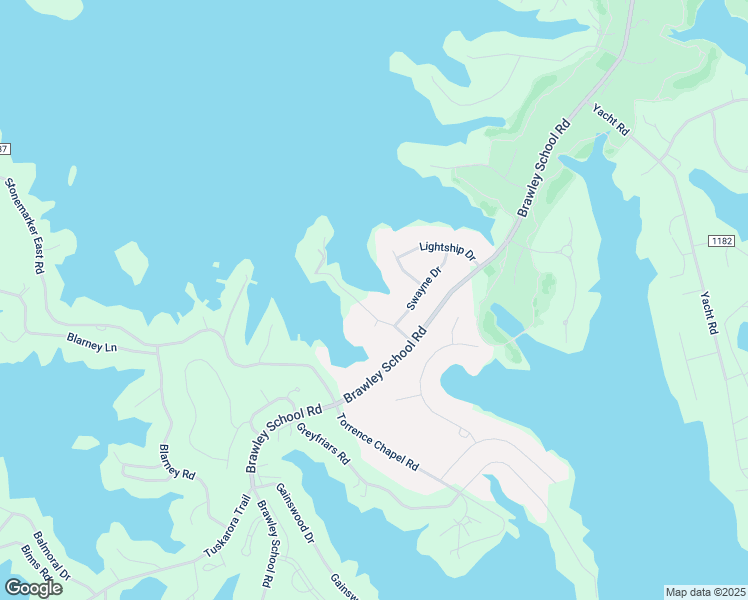 map of restaurants, bars, coffee shops, grocery stores, and more near 136 Broad Sound Place in Mooresville
