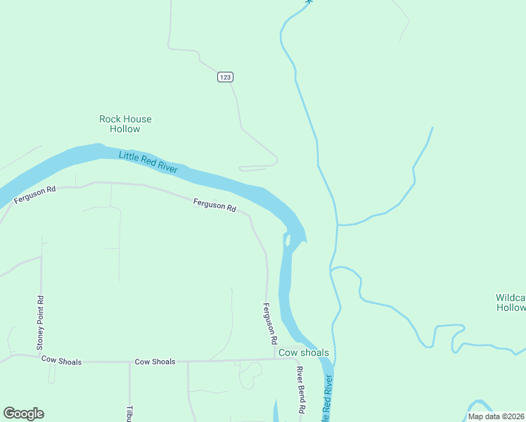 map of restaurants, bars, coffee shops, grocery stores, and more near 1058 Ferguson Road in Heber Springs