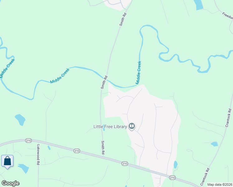 map of restaurants, bars, coffee shops, grocery stores, and more near 24 Whisper Oaks Court in Smithfield