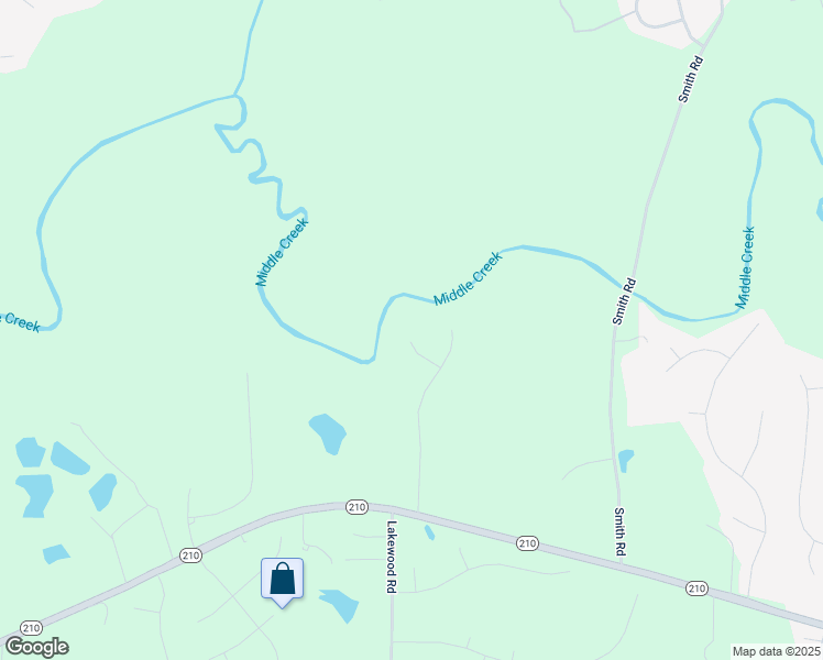 map of restaurants, bars, coffee shops, grocery stores, and more near 62 Mountain Laurel Lane in Four Oaks