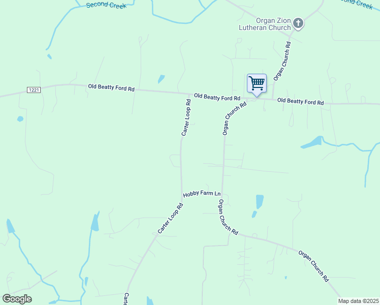 map of restaurants, bars, coffee shops, grocery stores, and more near 529 Carter Loop Road in Rockwell