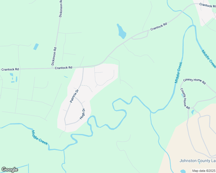 map of restaurants, bars, coffee shops, grocery stores, and more near 272 Middle Landing Drive in Smithfield